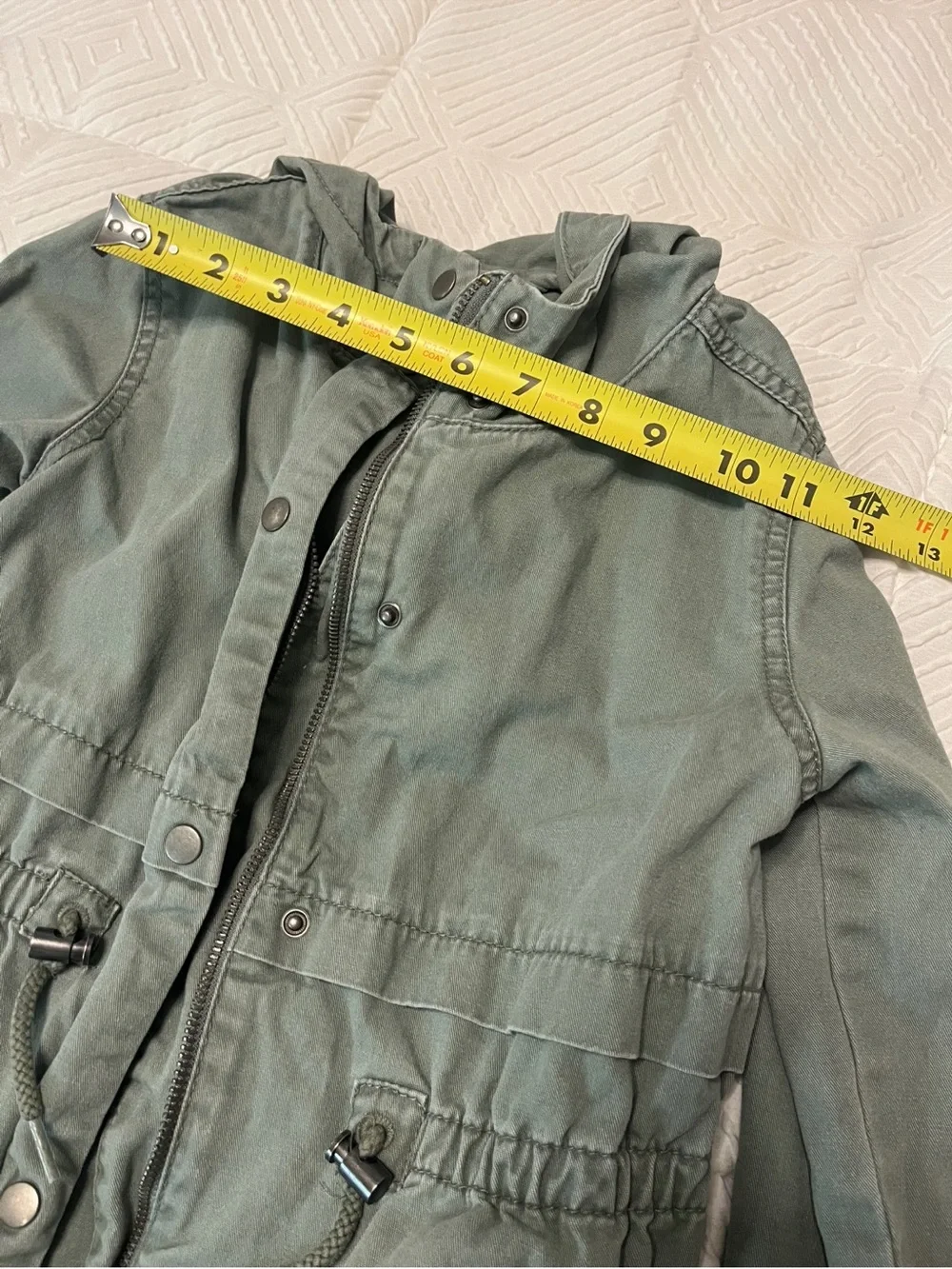 Old Navy Olive Green Utility Anorak Jacket medium 8 girls